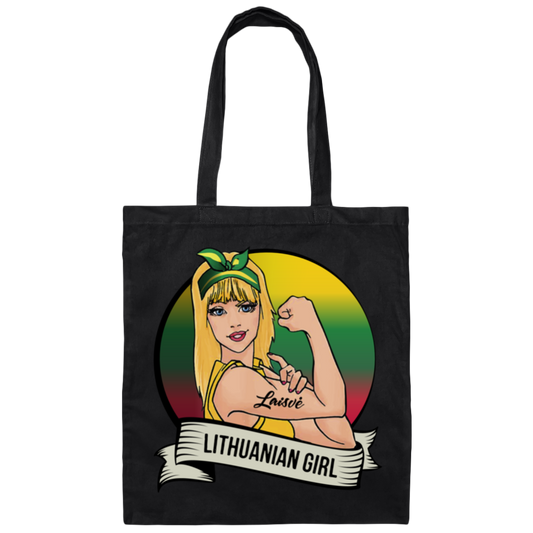 Lithuanian Girl - Canvas Tote Bag - Lithuania Strong