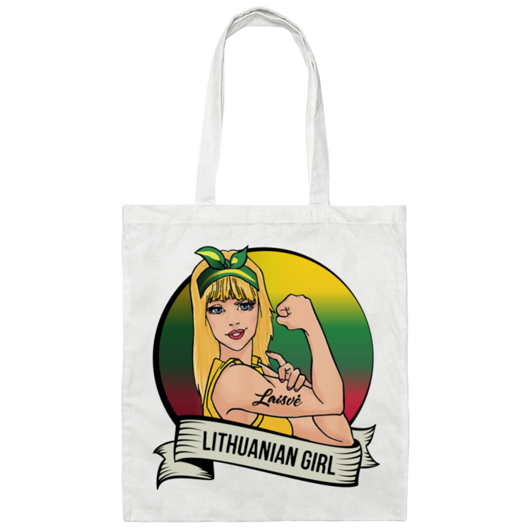 Lithuanian Girl - Canvas Tote Bag - Lithuania Strong