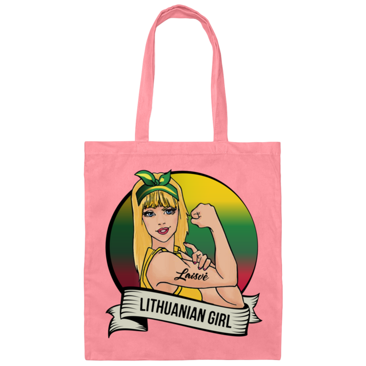 Lithuanian Girl - Canvas Tote Bag - Lithuania Strong