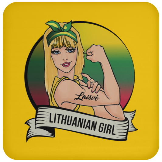 Lithuanian Girl - High Gloss Coaster - Lithuania Strong