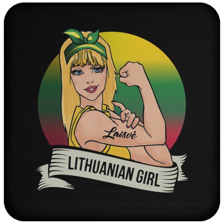 Lithuanian Girl - High Gloss Coaster - Lithuania Strong