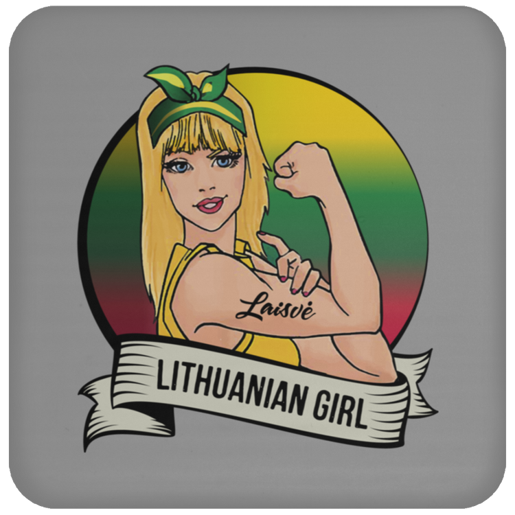 Lithuanian Girl - High Gloss Coaster - Lithuania Strong