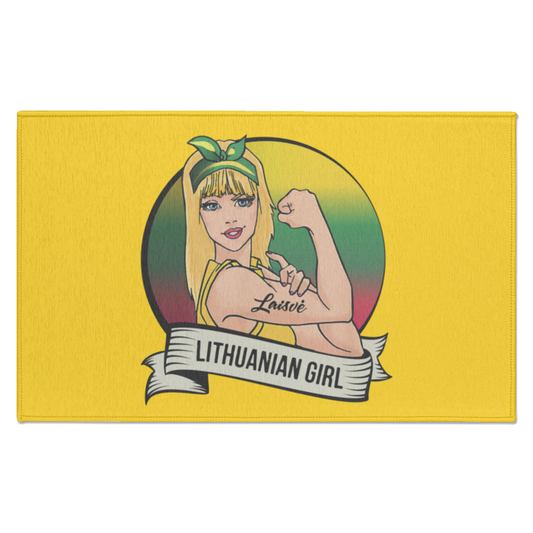 Lithuanian Girl - Indoor Doormat - Lithuania Strong