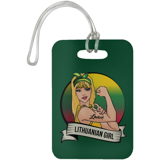 Lithuanian Girl - Luggage Bag Tag - Lithuania Strong