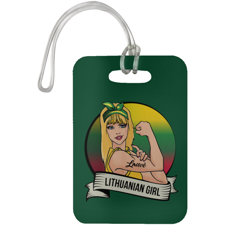 Lithuanian Girl - Luggage Bag Tag - Lithuania Strong