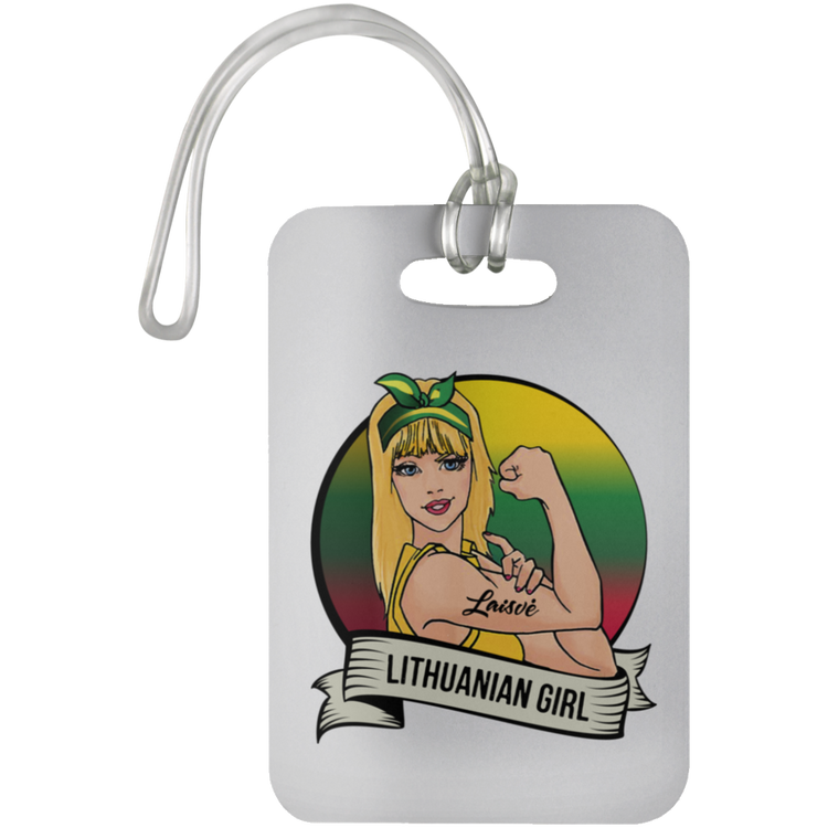 Lithuanian Girl - Luggage Bag Tag - Lithuania Strong