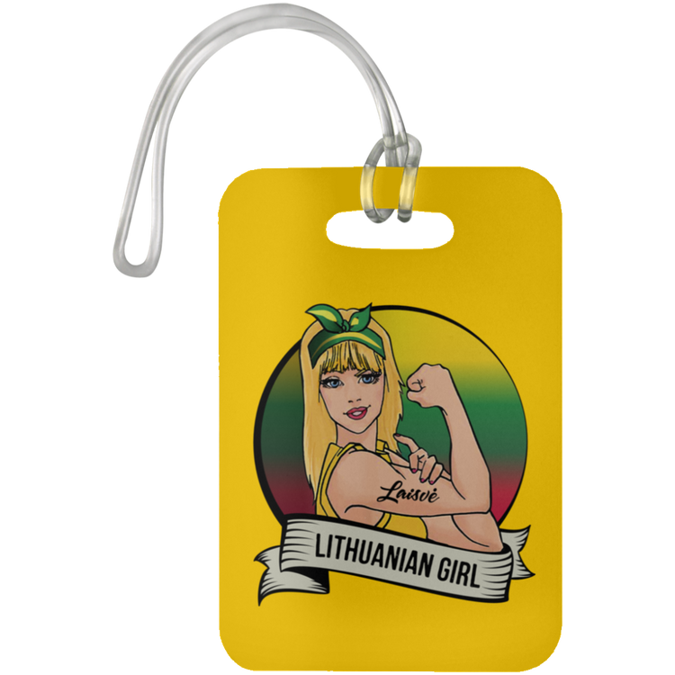 Lithuanian Girl - Luggage Bag Tag - Lithuania Strong