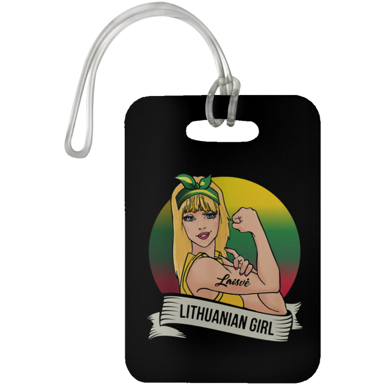 Lithuanian Girl - Luggage Bag Tag - Lithuania Strong