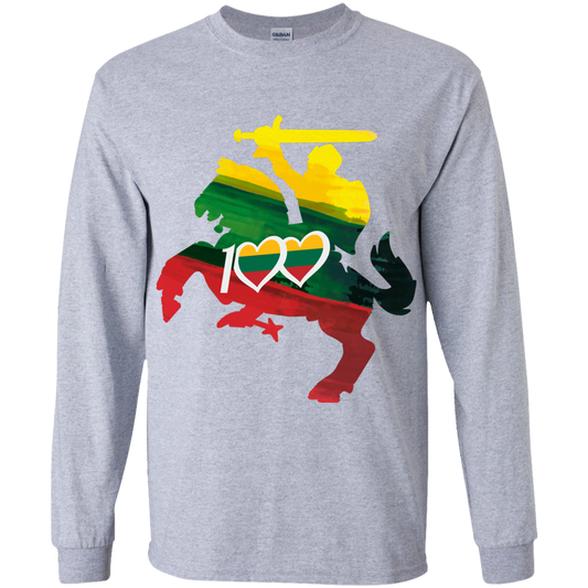 Lithuanian Knight 100 - Boys Youth Classic Long Sleeve T-Shirt - Lithuania Strong