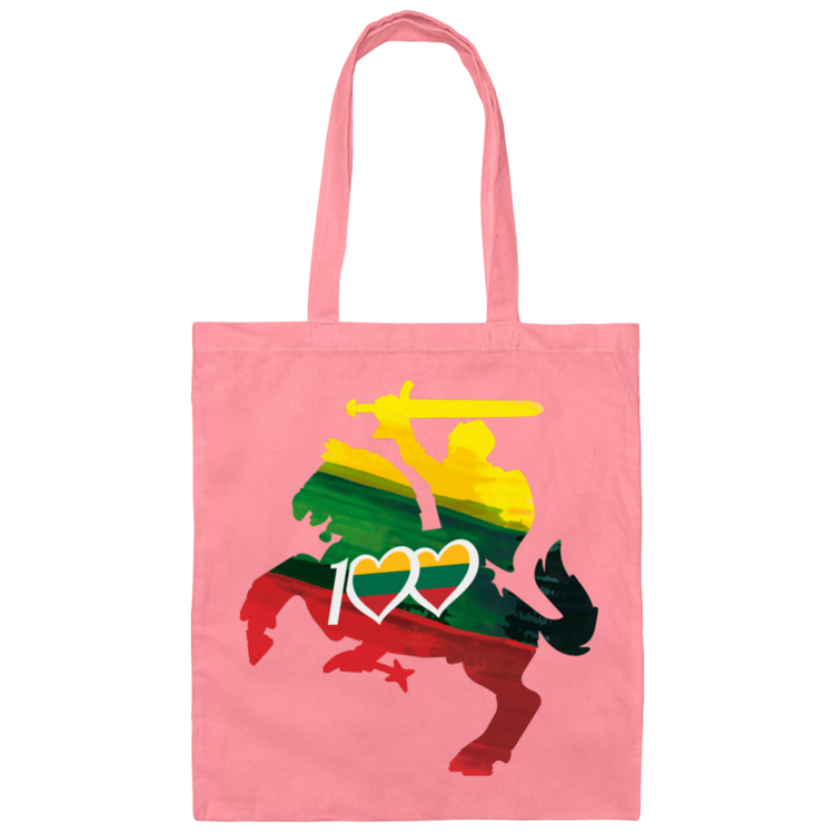 Lithuanian Knight 100 - Canvas Tote Bag - Lithuania Strong