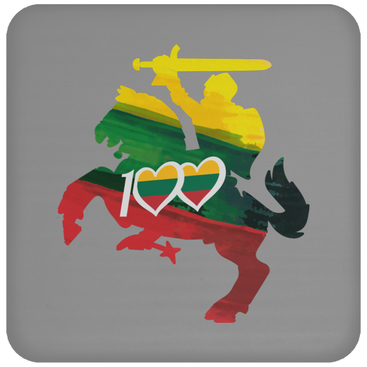 Lithuanian Knight 100 - High Gloss Coaster - Lithuania Strong