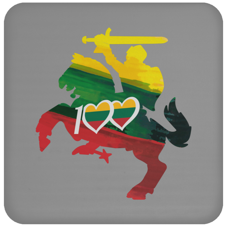 Lithuanian Knight 100 - High Gloss Coaster - Lithuania Strong