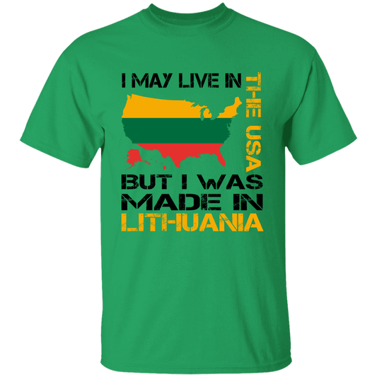 Made in Lithuania - BoysGirls Youth Classic Short Sleeve T-Shirt - Lithuania Strong
