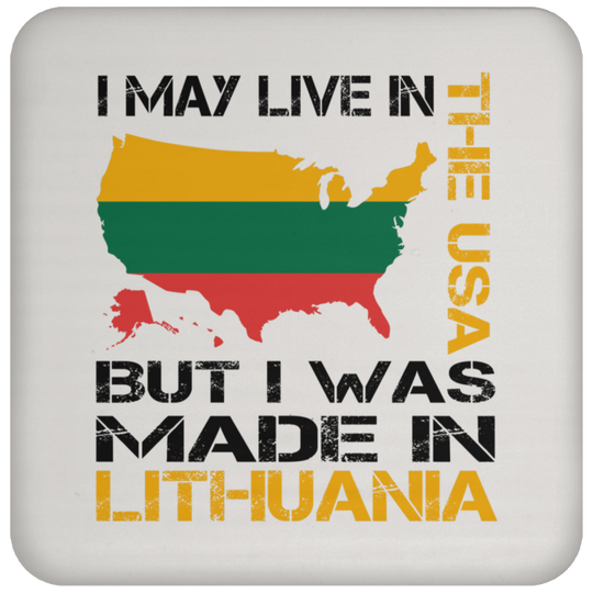 Made in Lithuania - High Gloss Coaster - Lithuania Strong