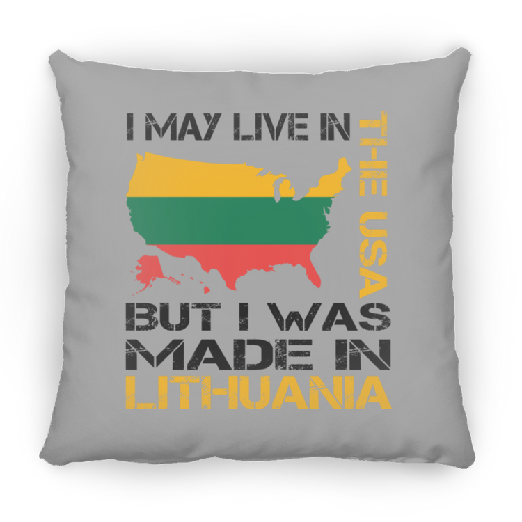 Made in Lithuania - Large Square Pillow - Lithuania Strong