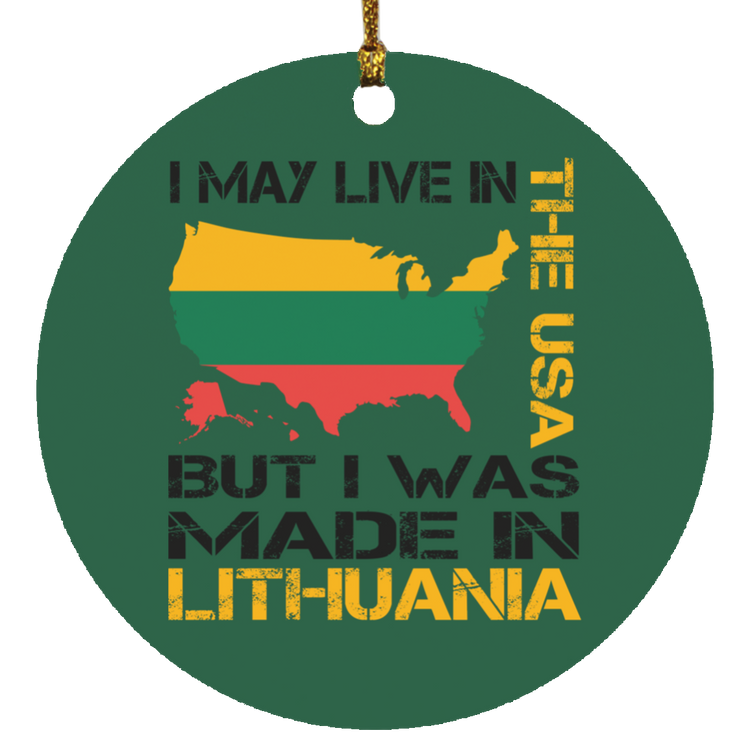 Made in Lithuania - MDF Circle Ornament - Lithuania Strong