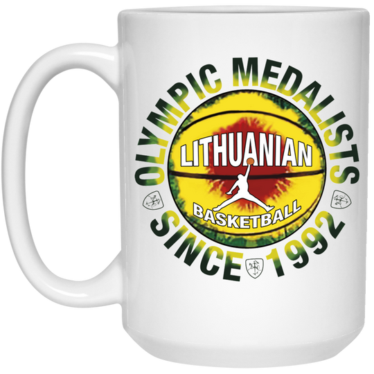 Olympic Medalists - 15 oz. White Ceramic Mug - Lithuania Strong