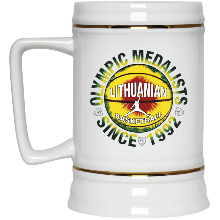 Olympic Medalists - 22 oz. Ceramic Stein - Lithuania Strong