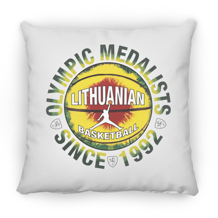 Olympic Medalists - Small Square Pillow - Lithuania Strong