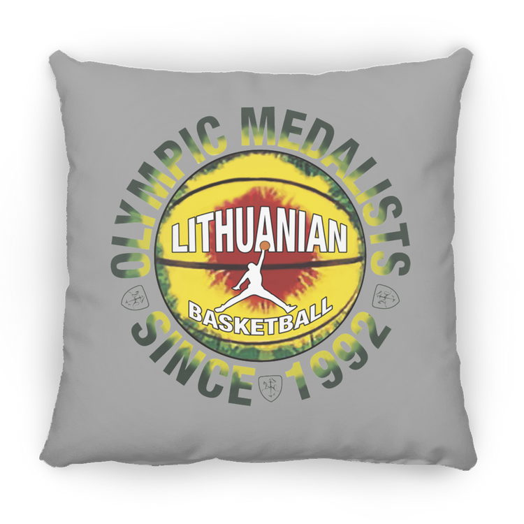 Olympic Medalists - Small Square Pillow - Lithuania Strong