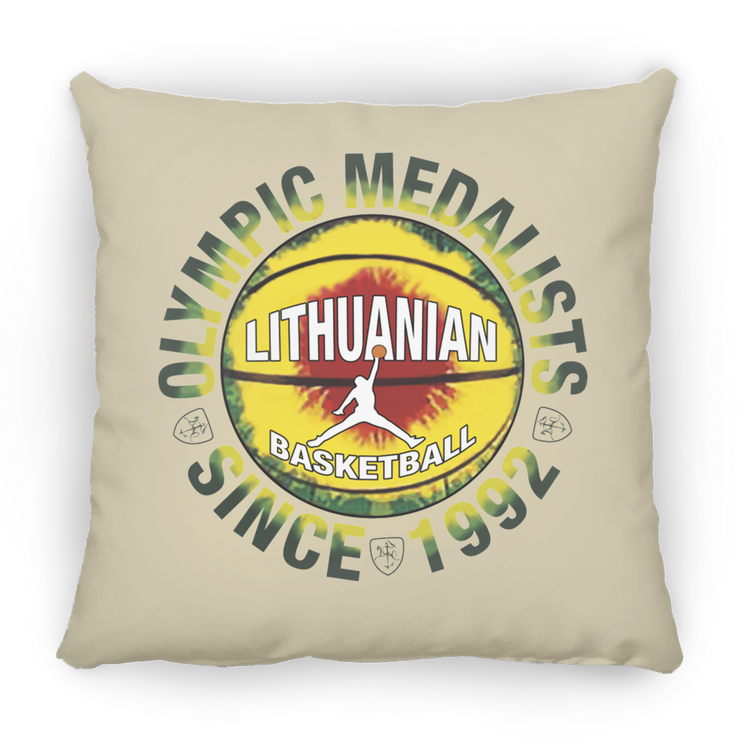 Olympic Medalists - Small Square Pillow - Lithuania Strong