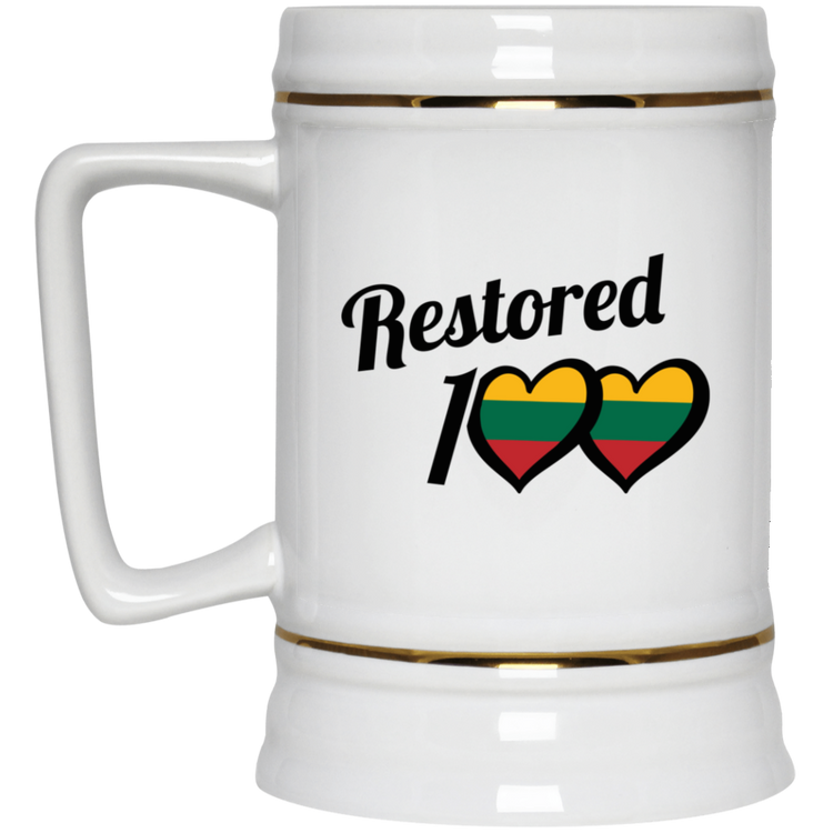 Restored 100 - 22 oz. Ceramic Stein - Lithuania Strong