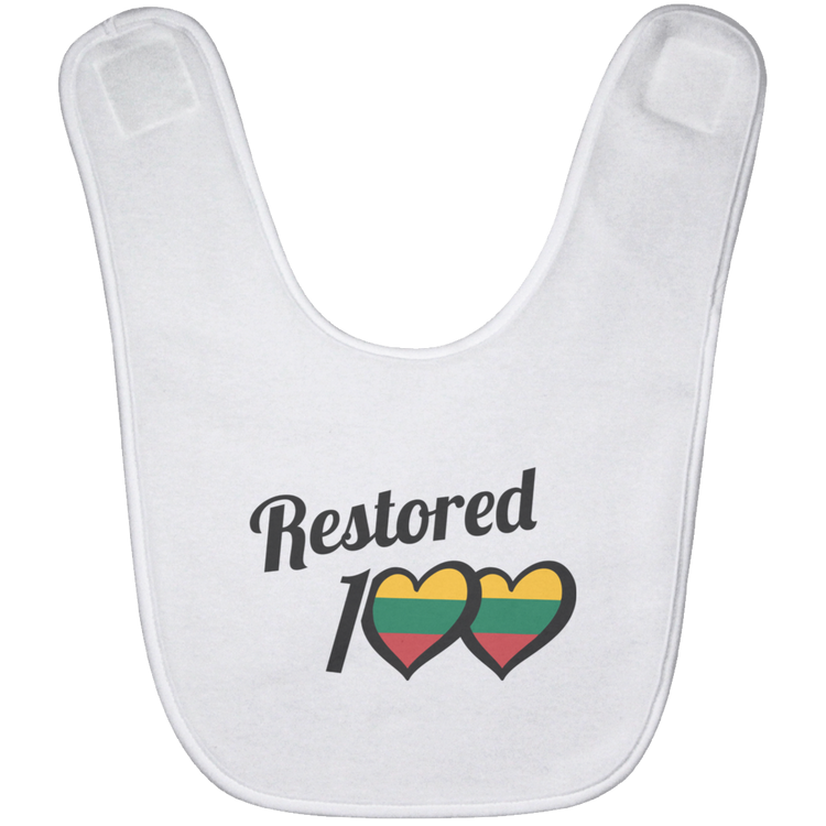 Restored 100 - BABYBIB Baby Bib - Lithuania Strong