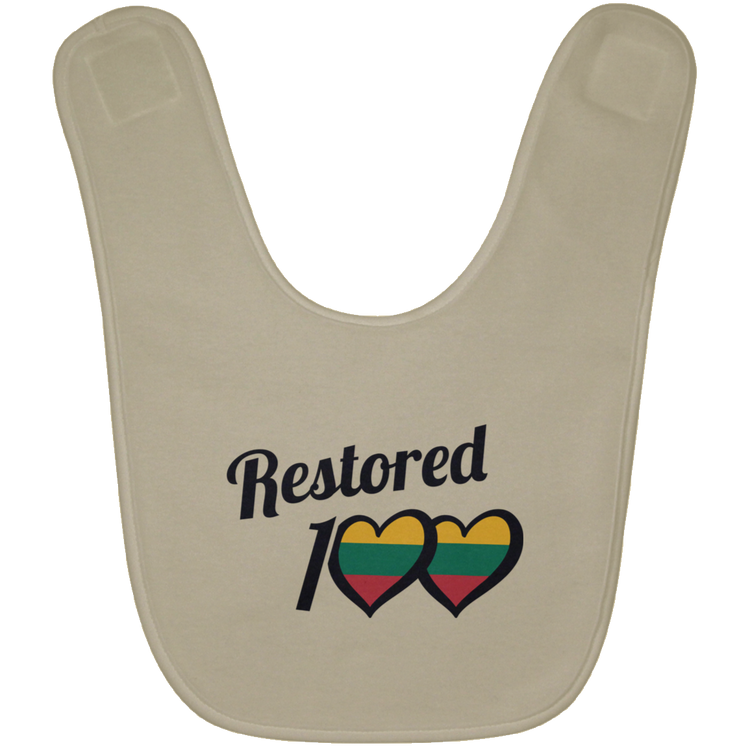 Restored 100 - BABYBIB Baby Bib - Lithuania Strong