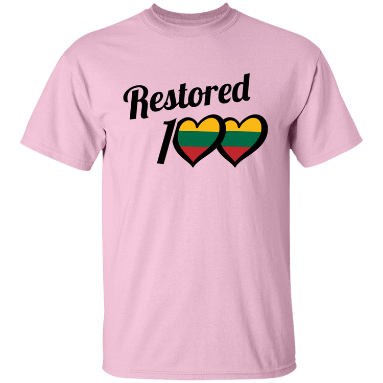 Restored 100 - BoysGirls Youth Classic Short Sleeve T-Shirt - Lithuania Strong