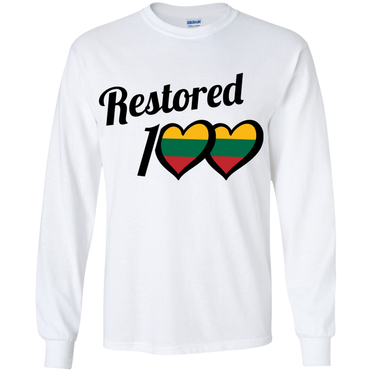 Restored 100 - Boys Youth Classic Long Sleeve T-Shirt - Lithuania Strong