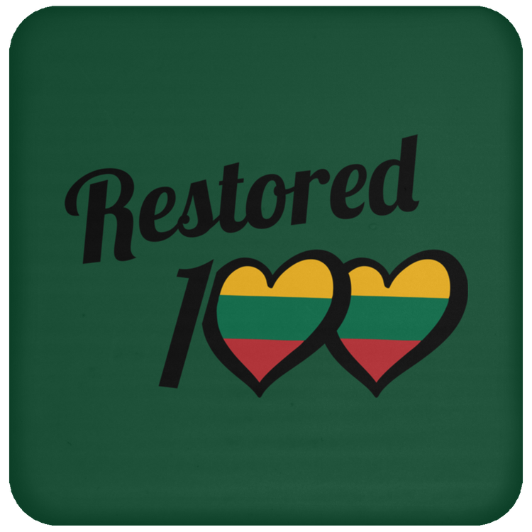 Restored 100 - High Gloss Coaster - Lithuania Strong