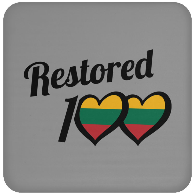 Restored 100 - High Gloss Coaster - Lithuania Strong