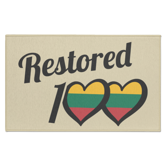 Restored 100 - Indoor Doormat - Lithuania Strong