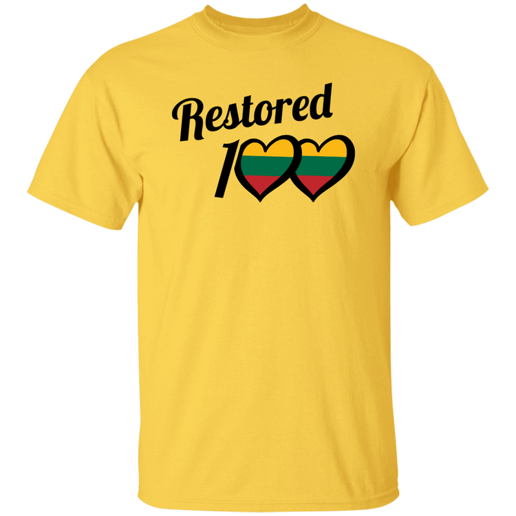 Restored 100 - Mens Classic Short Sleeve T-Shirt - Lithuania Strong