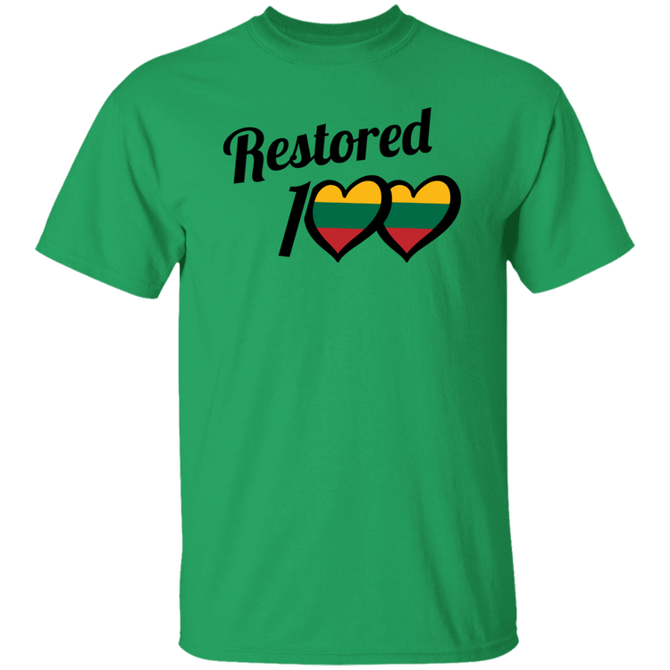 Restored 100 - Mens Classic Short Sleeve T-Shirt - Lithuania Strong