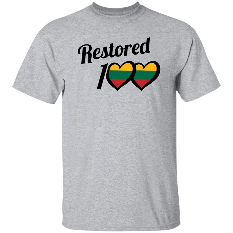Restored 100 - Mens Classic Short Sleeve T-Shirt - Lithuania Strong