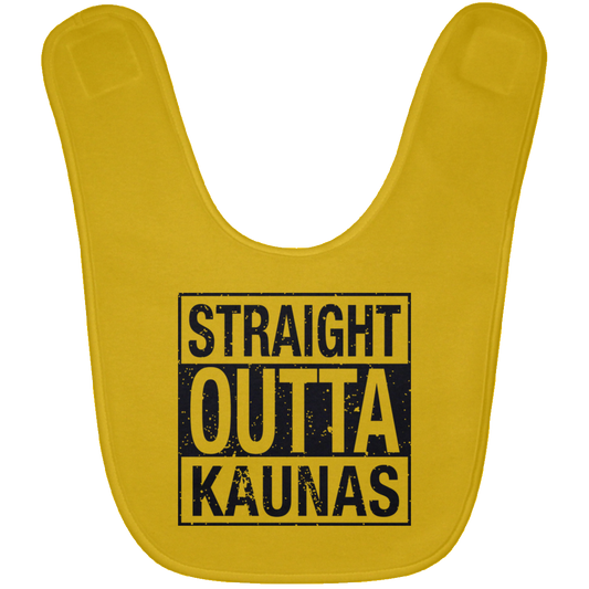 Straight Outta Kaunas - BABYBIB Baby Bib - Lithuania Strong