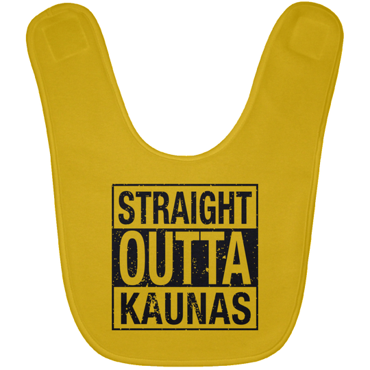 Straight Outta Kaunas - BABYBIB Baby Bib - Lithuania Strong