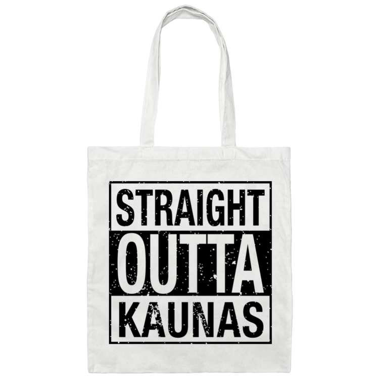 Straight Outta Kaunas - Canvas Tote Bag - Lithuania Strong