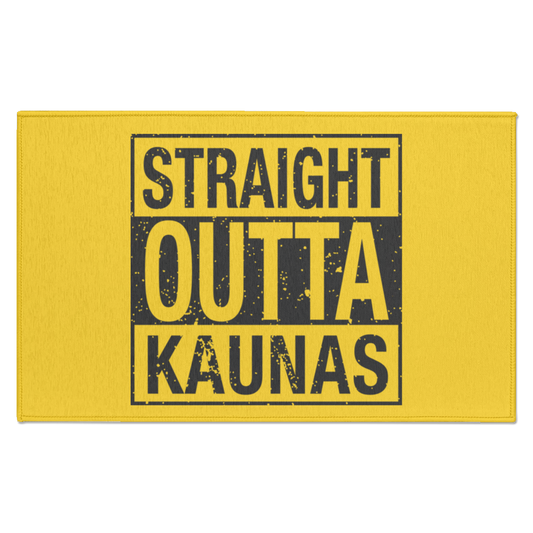 Straight Outta Kaunas - Indoor Doormat - Lithuania Strong