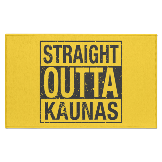 Straight Outta Kaunas - Indoor Doormat - Lithuania Strong