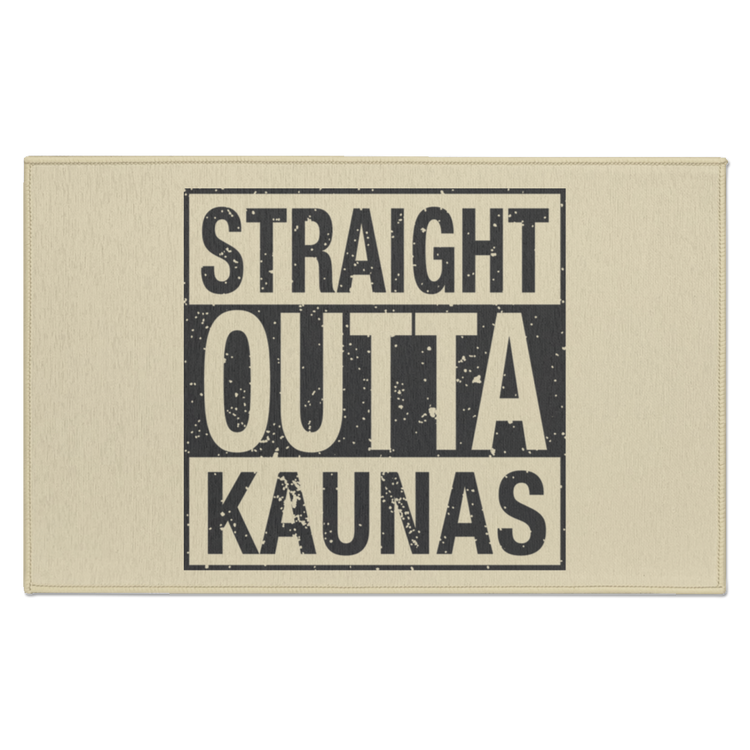 Straight Outta Kaunas - Indoor Doormat - Lithuania Strong