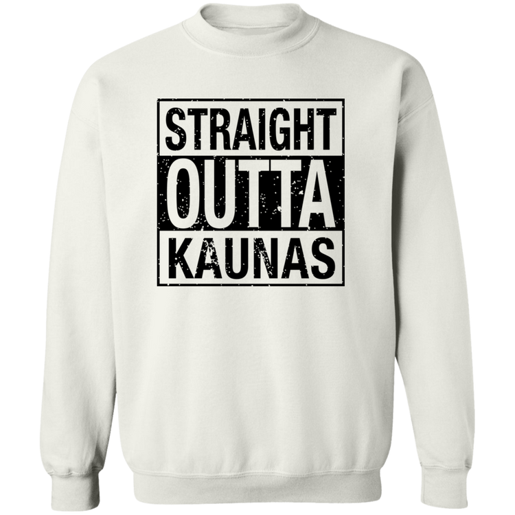 Straight Outta Kaunas - MenWomen Unisex Comfort Crewneck Pullover Sweatshirt - Lithuania Strong