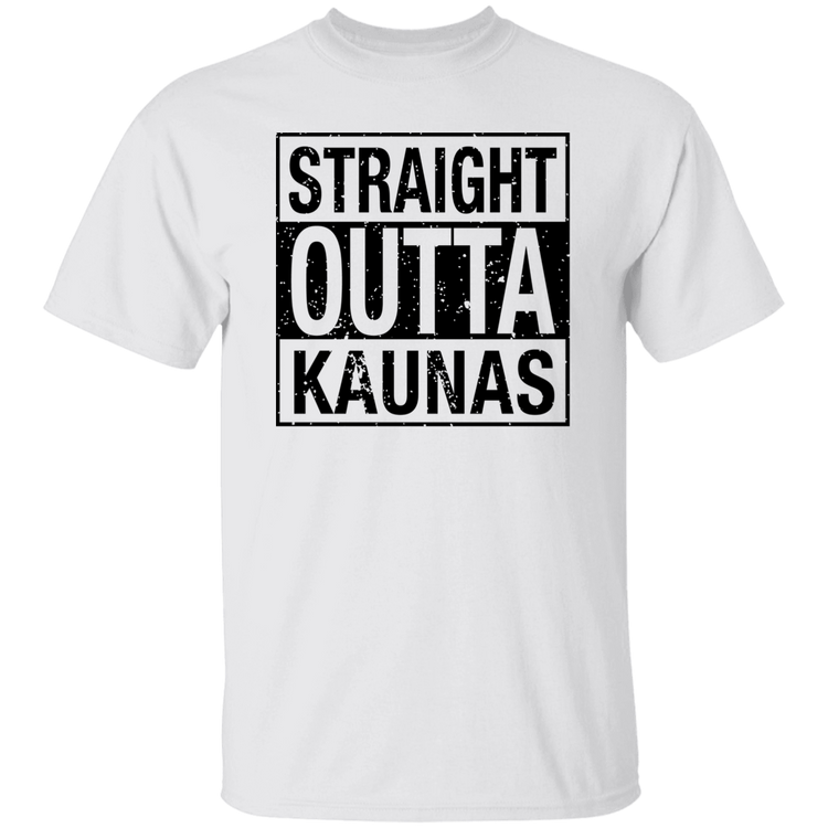 Straight Outta Kaunas - Mens Classic Short Sleeve T-Shirt - Lithuania Strong