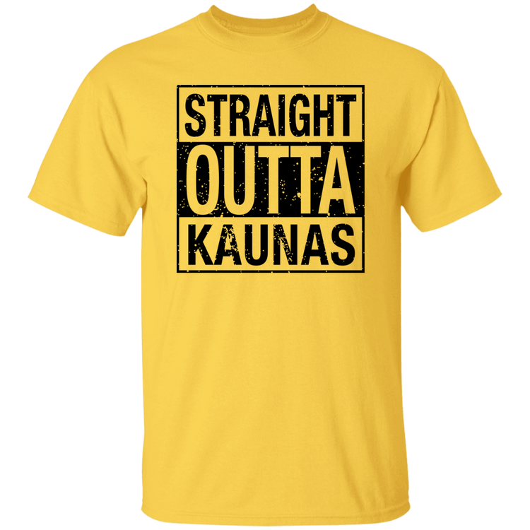 Straight Outta Kaunas - Mens Classic Short Sleeve T-Shirt - Lithuania Strong