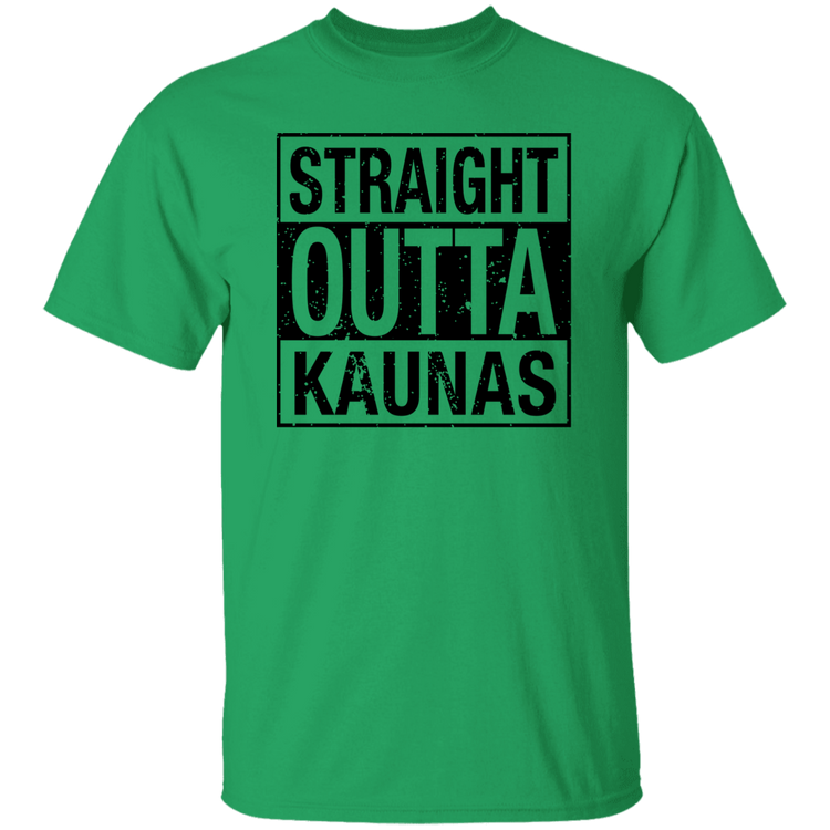 Straight Outta Kaunas - Mens Classic Short Sleeve T-Shirt - Lithuania Strong