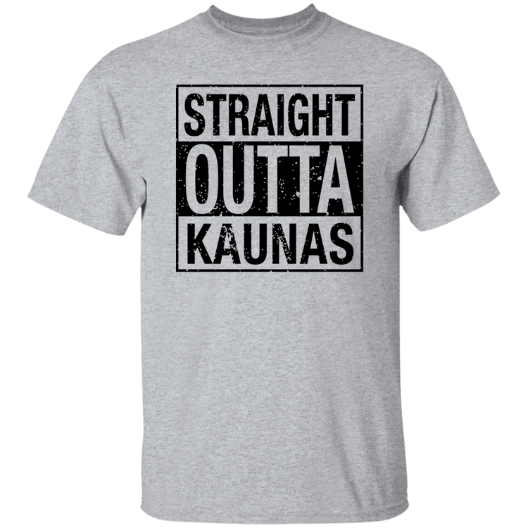 Straight Outta Kaunas - Mens Classic Short Sleeve T-Shirt - Lithuania Strong
