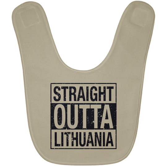 Straight Outta Lithuania - BABYBIB Baby Bib - Lithuania Strong