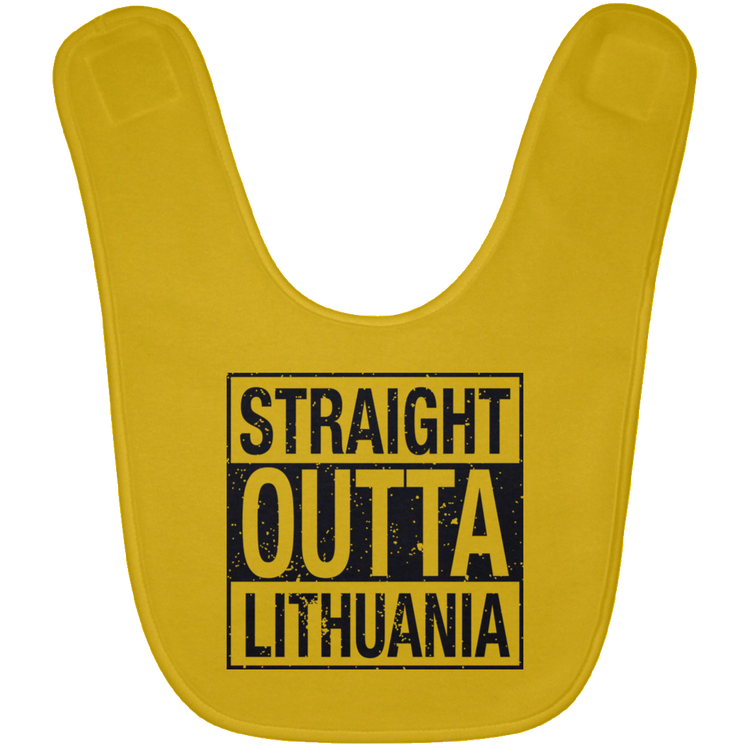 Straight Outta Lithuania - BABYBIB Baby Bib - Lithuania Strong