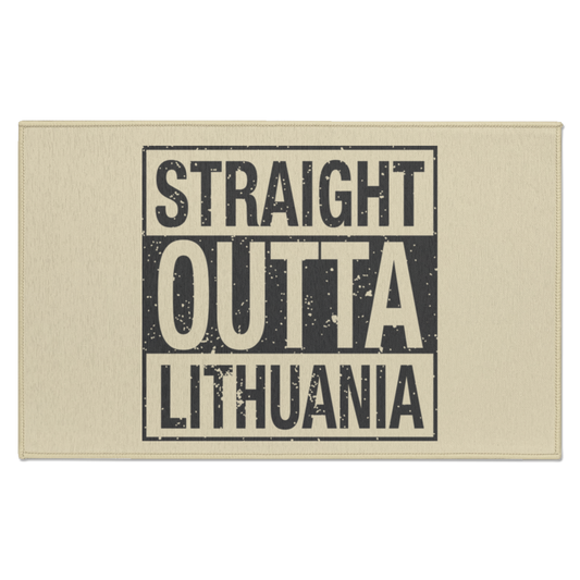 Straight Outta Lithuania - Indoor Doormat - Lithuania Strong